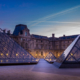 HDR photography louvre museum twilight