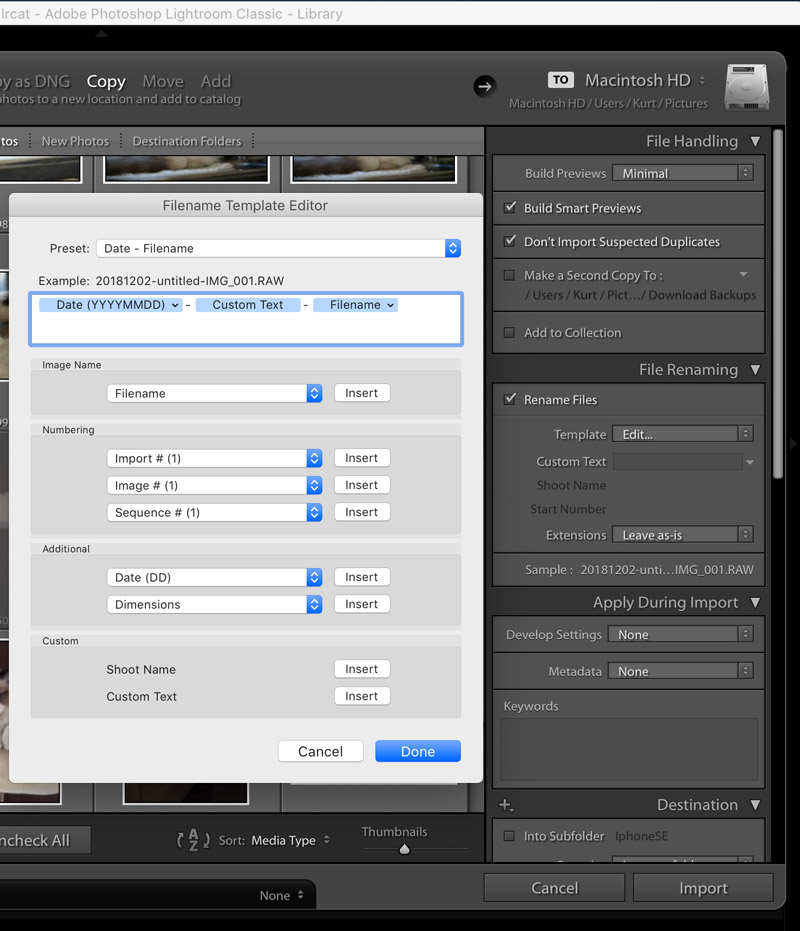 how to oragnaize and structure your photography files in lightroom importing presets